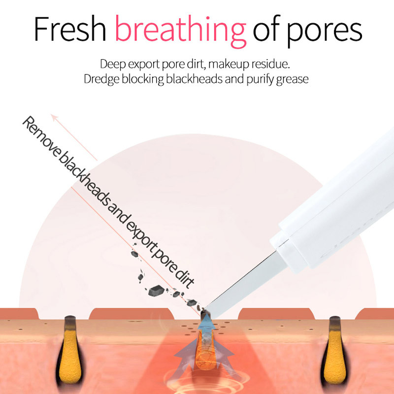 Ultrahangos bőrradír tisztító eszközök Beauty Instrument Deep Face arctisztító Vibráló spatula peeling készülék Bőrápoló