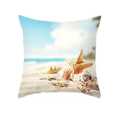 45X45CM 2022 Nordic Summer Ocean Beach Párnahuzat Irodai Kanapé Párnahuzat Otthoni Párnahuzat Párna