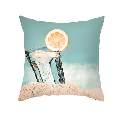 45X45CM 2022 Nordic Summer Ocean Beach Párnahuzat Irodai Kanapé Párnahuzat Otthoni Párnahuzat Párna