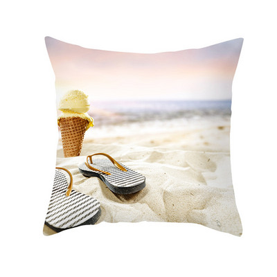 45X45CM 2022 Nordic Summer Ocean Beach Párnahuzat Irodai Kanapé Párnahuzat Otthoni Párnahuzat Párna