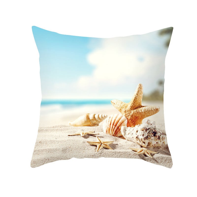 45X45CM 2022 Nordic Summer Ocean Beach Párnahuzat Irodai Kanapé Párnahuzat Otthoni Párnahuzat Párna