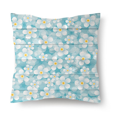 Față de pernă nordică cu imprimeu de flori Husă de pernă din poliester Decor pentru casă 45x45CM Față de pernă decorativă pentru canapea Față de pernă scandinavă