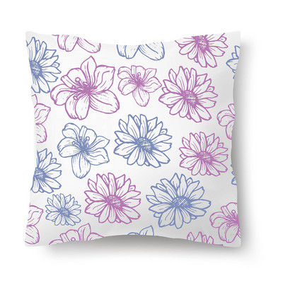 Față de pernă nordică cu imprimeu de flori Husă de pernă din poliester Decor pentru casă 45x45CM Față de pernă decorativă pentru canapea Față de pernă scandinavă