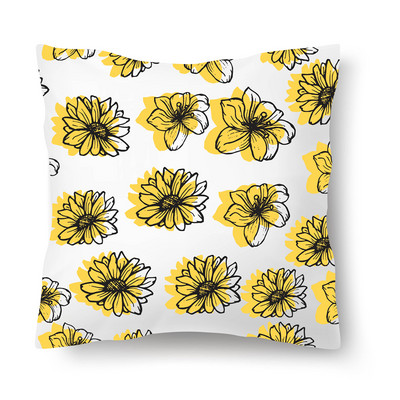 Față de pernă nordică cu imprimeu de flori Husă de pernă din poliester Decor pentru casă 45x45CM Față de pernă decorativă pentru canapea Față de pernă scandinavă