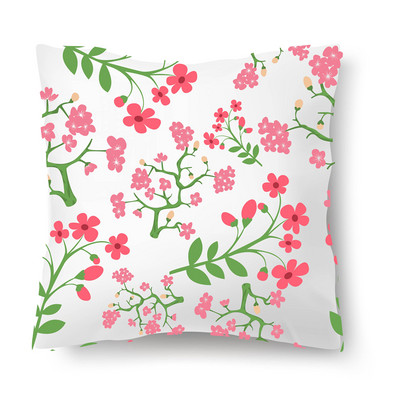 Față de pernă nordică cu imprimeu de flori Husă de pernă din poliester Decor pentru casă 45x45CM Față de pernă decorativă pentru canapea Față de pernă scandinavă