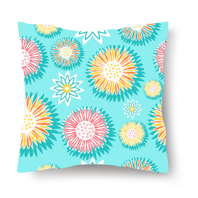 Față de pernă nordică cu imprimeu de flori Husă de pernă din poliester Decor pentru casă 45x45CM Față de pernă decorativă pentru canapea Față de pernă scandinavă