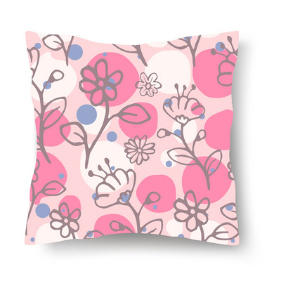 Față de pernă nordică cu imprimeu de flori Husă de pernă din poliester Decor pentru casă 45x45CM Față de pernă decorativă pentru canapea Față de pernă scandinavă