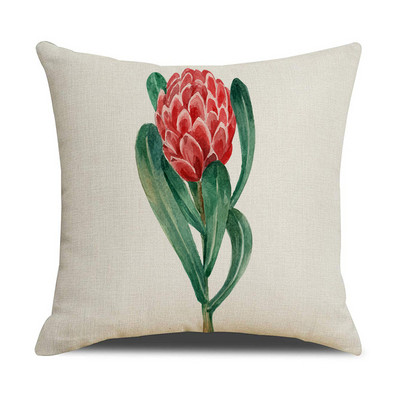 Plant Botanical vászon párnahuzat Bed Ins Style Lakásdekor Kanapé Háztartási Kellékek Autó párnahuzat Párnahuzat 45cm