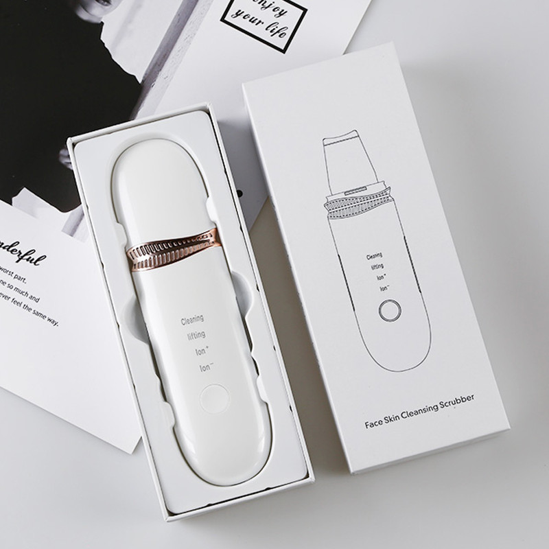 Lopatica za piling lica Ultrazvučni čistač kože Strugač za mitesere Akne EMS Lifter Ultrazvučni piling Alat za čišćenje pora