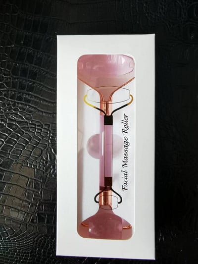 Masažer za lice i tijelo Roller Jade Stone Stone Valjak za masažu od prirodnog ružičastog kvarca Gua Sha Set Face Lifting Beauty Massage Tools