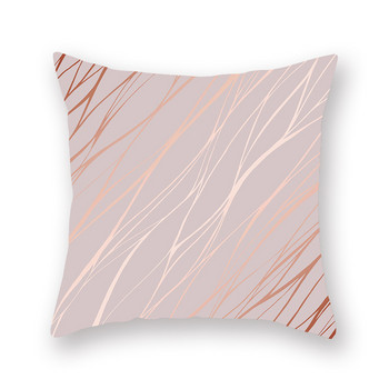 INS Ριχτάρι από ροζ χρυσό πολυεστερικό κάλυμμα μαξιλαριού καναπέ Ομαλή μαξιλαροθήκη Ελκυστική Μόδα διακόσμηση σπιτιού για μαξιλαροθήκες