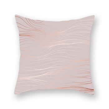 INS Ριχτάρι από ροζ χρυσό πολυεστερικό κάλυμμα μαξιλαριού καναπέ Ομαλή μαξιλαροθήκη Ελκυστική Μόδα διακόσμηση σπιτιού για μαξιλαροθήκες