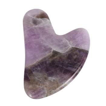 Σετ εργαλείων απόξεσης με ρολό προσώπου Amethyst Μασάζ για το λαιμό προσώπου με κύλινδρο νεφρίτη φυσική πέτρα για απώλεια βάρους κατά των ρυτίδων Beauty