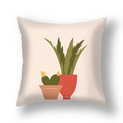 Prekogranična nova navlaka za jastučnice s tropskim biljkama u saksiji Uredska dnevna soba Sofa Plišana jastučnica od kože breskve Veleprodaja