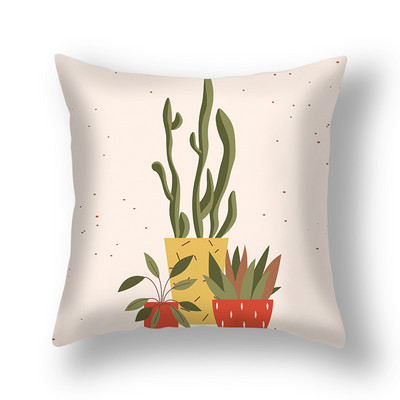 Prekogranična nova navlaka za jastučnice s tropskim biljkama u saksiji Uredska dnevna soba Sofa Plišana jastučnica od kože breskve Veleprodaja