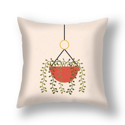 Prekogranična nova navlaka za jastučnice s tropskim biljkama u saksiji Uredska dnevna soba Sofa Plišana jastučnica od kože breskve Veleprodaja