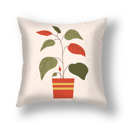 Prekogranična nova navlaka za jastučnice s tropskim biljkama u saksiji Uredska dnevna soba Sofa Plišana jastučnica od kože breskve Veleprodaja