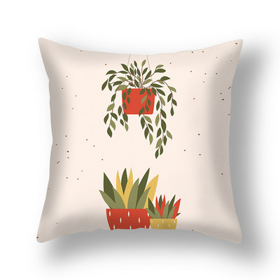 Prekogranična nova navlaka za jastučnice s tropskim biljkama u saksiji Uredska dnevna soba Sofa Plišana jastučnica od kože breskve Veleprodaja