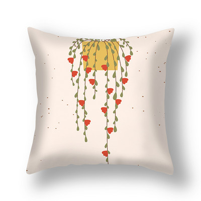 Prekogranična nova navlaka za jastučnice s tropskim biljkama u saksiji Uredska dnevna soba Sofa Plišana jastučnica od kože breskve Veleprodaja