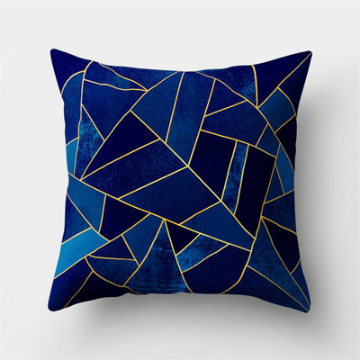 45x45cm Husă de pernă Husă de pernă din piele de piersică Husă de pernă geometrică colorată Peisaj montan abstract Decor pentru talie de mașină
