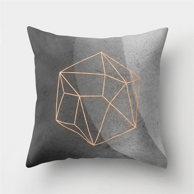 45x45cm Husă de pernă Husă de pernă din piele de piersică Husă de pernă geometrică colorată Peisaj montan abstract Decor pentru talie de mașină