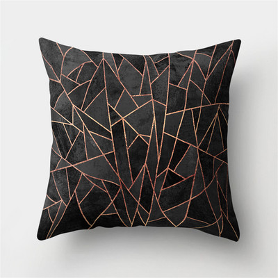 45x45cm Husă de pernă Husă de pernă din piele de piersică Husă de pernă geometrică colorată Peisaj montan abstract Decor pentru talie de mașină