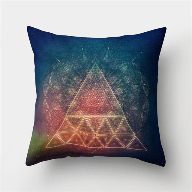 45x45 cm őszibarack bőr párnahuzat színes geometrikus párnahuzat Absztrakt hegyi táj hálószoba autó derék dekoráció