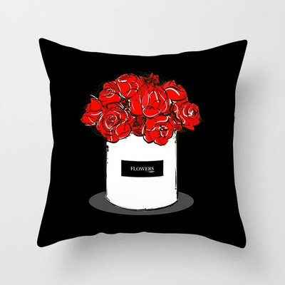 Otthoni dekoráció Beloved Red Lip Print Dekoratív párna párnahuzat párnahuzat párna párna kanapé dekoráció