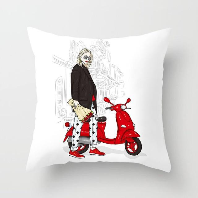 Otthoni dekoráció Beloved Red Lip Print Dekoratív párna párnahuzat párnahuzat párna párna kanapé dekoráció