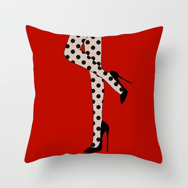 Otthoni dekoráció Beloved Red Lip Print Dekoratív párna párnahuzat párnahuzat párna párna kanapé dekoráció