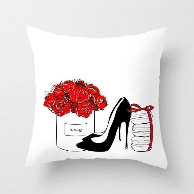 Otthoni dekoráció Beloved Red Lip Print Dekoratív párna párnahuzat párnahuzat párna párna kanapé dekoráció