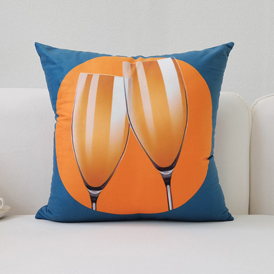 Nordic Luxury geometrikus párnahuzat Kék narancssárga Modern szépség növény betűs párnahuzat Kanapé hálószoba nappali dekoráció