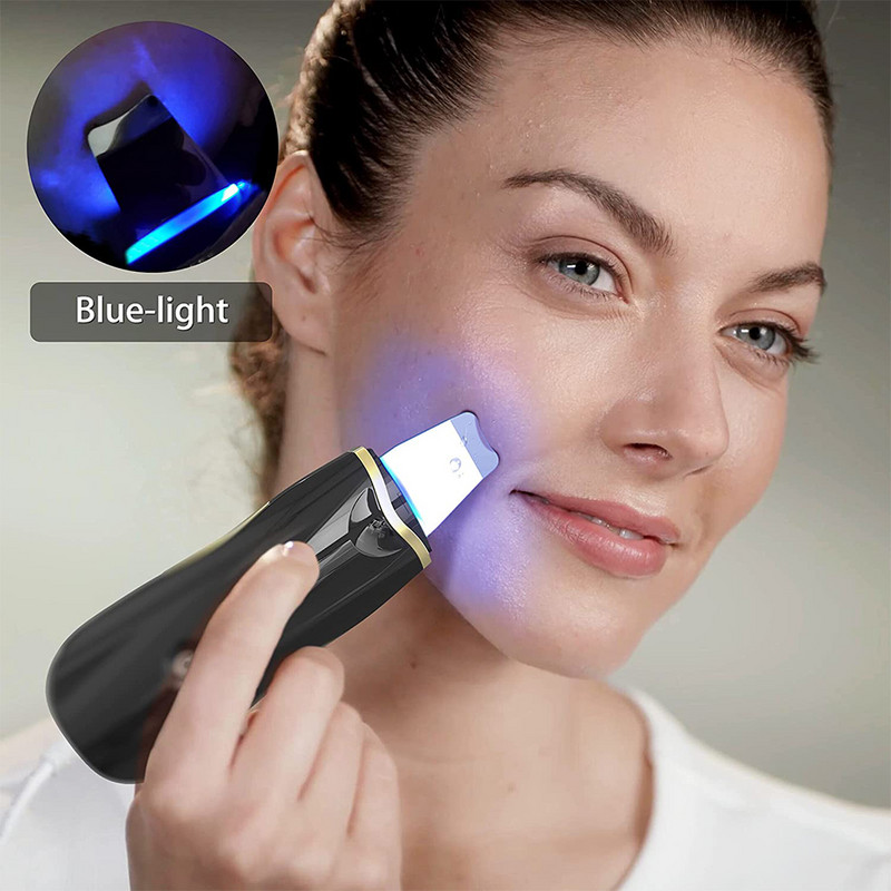 Arctisztító Ultrahangos Bőrradír Peeling Mitesszer eltávolító Vibrátor Face Lift EMS Fényterápiás Arcpórustisztító Gép