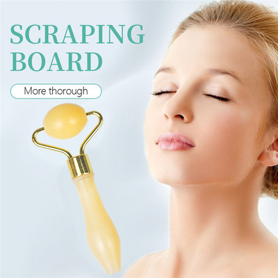 Jad Roller Facial Face Jad Masaj Roller Pietra naturala Cuarz Jad Instrumente de masaj Slăbire Fața Îndepărtarea naturală a ridurilor