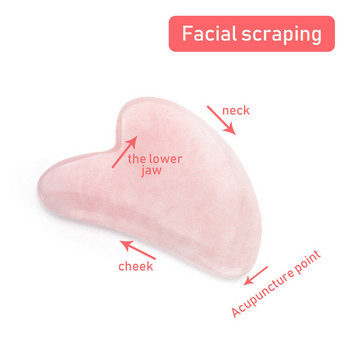 Jade Roller Stone Gua sha Scraping Board Set Rose Quartz Face Lift Massager Facial Massage Eye Cream Mixing Spatula Лопатка Инструменти