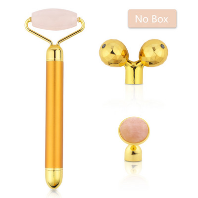 Masszírozó arcra Elektromos Jade Roller Természetes Rózsakvarc Gouache Kaparó Arcmasszázs Lifting Vibráló arcbőrápoló eszköz