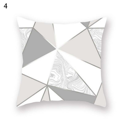 Față de pernă geometrică, gri argintiu, decorațiuni pentru casă, pătrată, huse de pernă, huse, decorațiuni pentru casă, pernă, decor auto