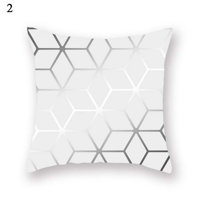 Față de pernă geometrică, gri argintiu, decorațiuni pentru casă, pătrată, huse de pernă, huse, decorațiuni pentru casă, pernă, decor auto