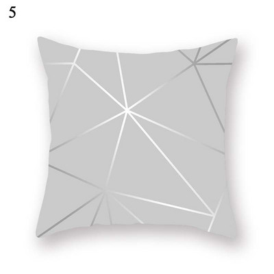 Față de pernă geometrică, gri argintiu, decorațiuni pentru casă, pătrată, huse de pernă, huse, decorațiuni pentru casă, pernă, decor auto