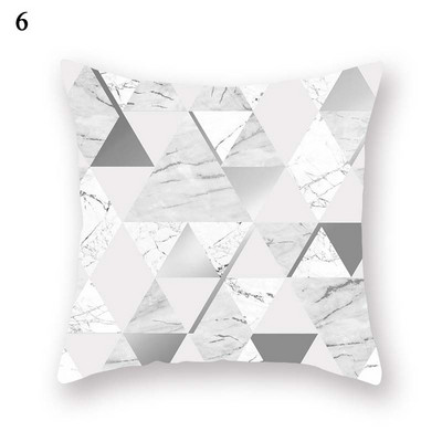 Față de pernă geometrică, gri argintiu, decorațiuni pentru casă, pătrată, huse de pernă, huse, decorațiuni pentru casă, pernă, decor auto