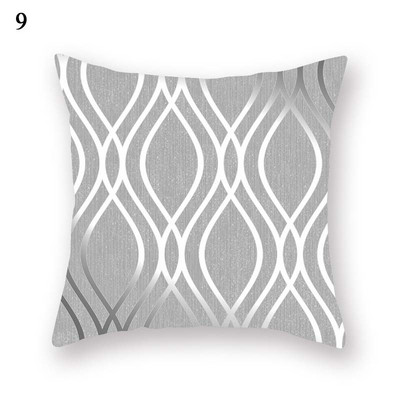 Față de pernă geometrică, gri argintiu, decorațiuni pentru casă, pătrată, huse de pernă, huse, decorațiuni pentru casă, pernă, decor auto