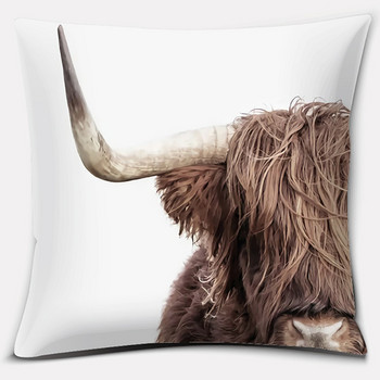 шотландска високопланинска крава шарка супер мека калъфка за възглавница диван възглавница възглавница декоративна възглавница