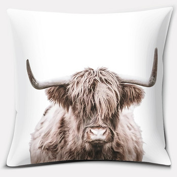 Σουπερ μαλακή μαξιλαροθήκη καναπέ με μοτίβο αγελάδας Highland Διακοσμητικό μαξιλάρι μαξιλαριού