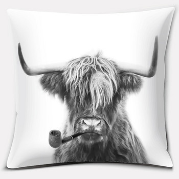 шотландска високопланинска крава шарка супер мека калъфка за възглавница диван възглавница възглавница декоративна възглавница