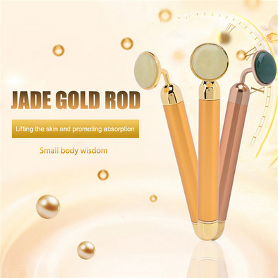 24k Beauty Bar Electronic Facial Jad Roller Masaj vibrator pentru lifting facial Mașină de îngrijire anti-îmbătrânire a obrajilor pentru strângerea pielii