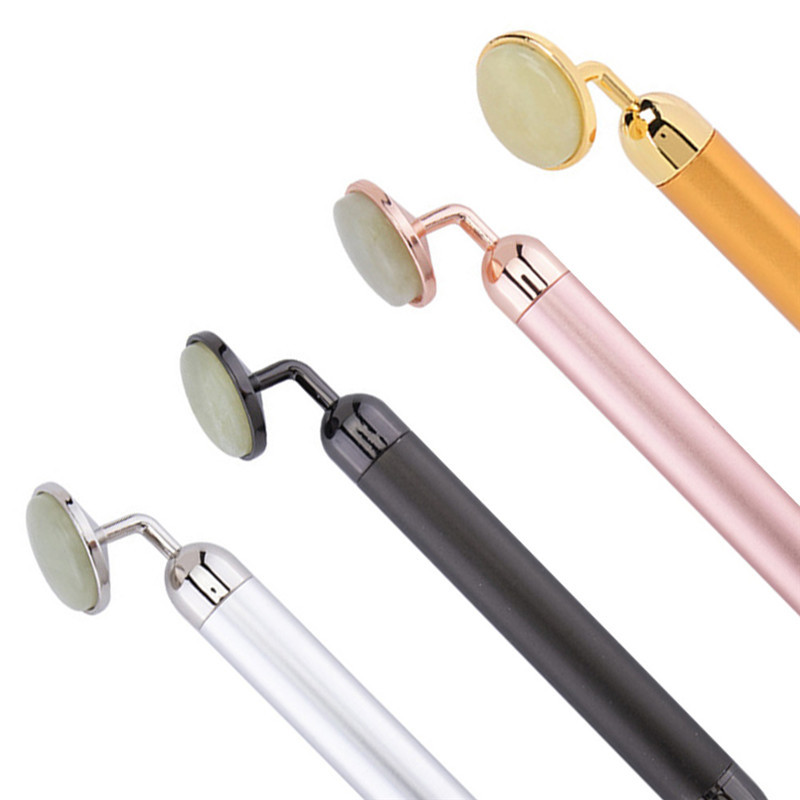 24k Beauty Bar elektronikus arcápoló Jade görgős vibráló masszírozó arc lifting öregedésgátló arcokhoz bőrfeszesítő ápológép