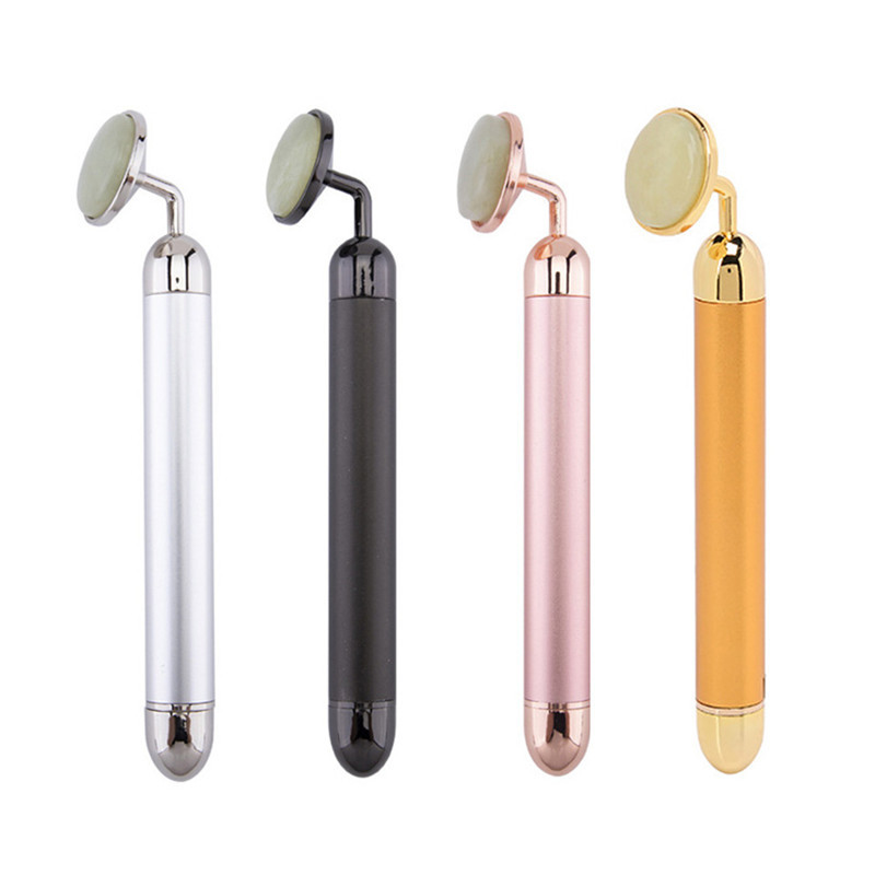 24k Beauty Bar elektronikus arcápoló Jade görgős vibráló masszírozó arc lifting öregedésgátló arcokhoz bőrfeszesítő ápológép
