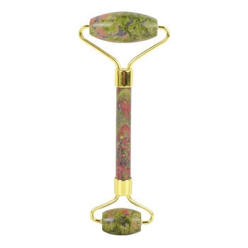 Face Jade Roller Skin Tools Care Tools Unakite Massager για Πρόσωπο Μάτια Λαιμός Σώμα Χαλαρωτικό Μύες Ανακουφίζει τις λεπτές γραμμές και τις ρυτίδες