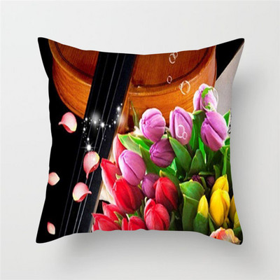 Fuwatacchi napraforgó párnahuzat Lotus Lily Rose párnahuzat otthoni székhez dekoratív párnák virág párnahuzat 45*45 cm