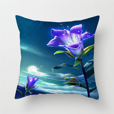 Fuwatacchi napraforgó párnahuzat Lotus Lily Rose párnahuzat otthoni székhez dekoratív párnák virág párnahuzat 45*45 cm
